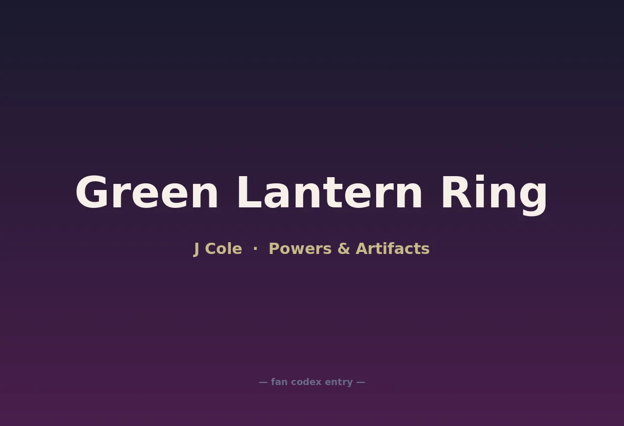 Green Lantern Ring