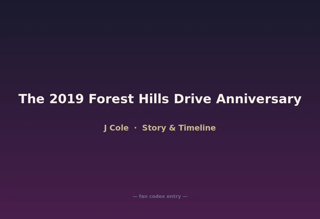 The 2019 Forest Hills Drive Anniversary