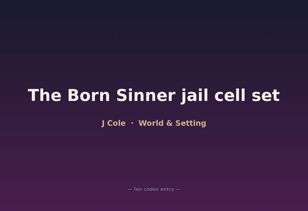 The Born Sinner jail cell set